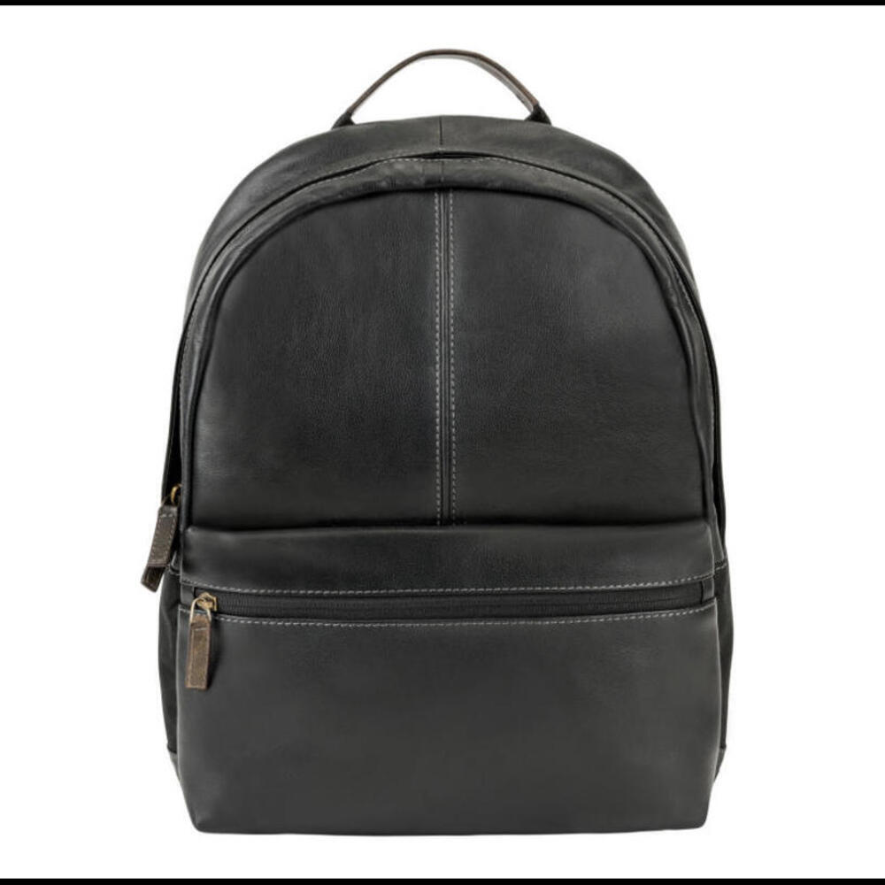 BOCONI black Garth slim leather backpack